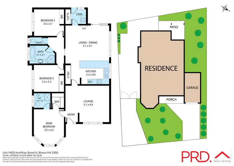 Floorplan of Homely house listing, 1/403 Humffray Street North, Brown Hill VIC 3350