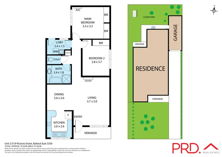 Floorplan of Homely unit listing, 2/219 Victoria Street, Ballarat East VIC 3350