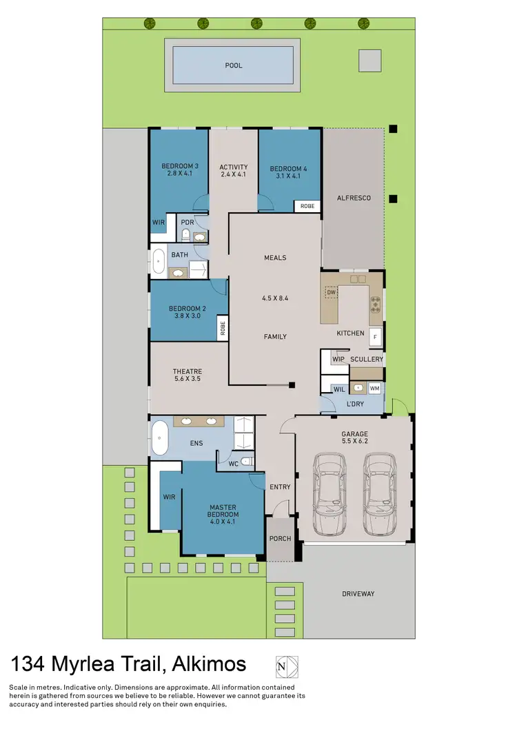 Floorplan of Homely house listing, 134 Myrlea Trail, Alkimos WA 6038