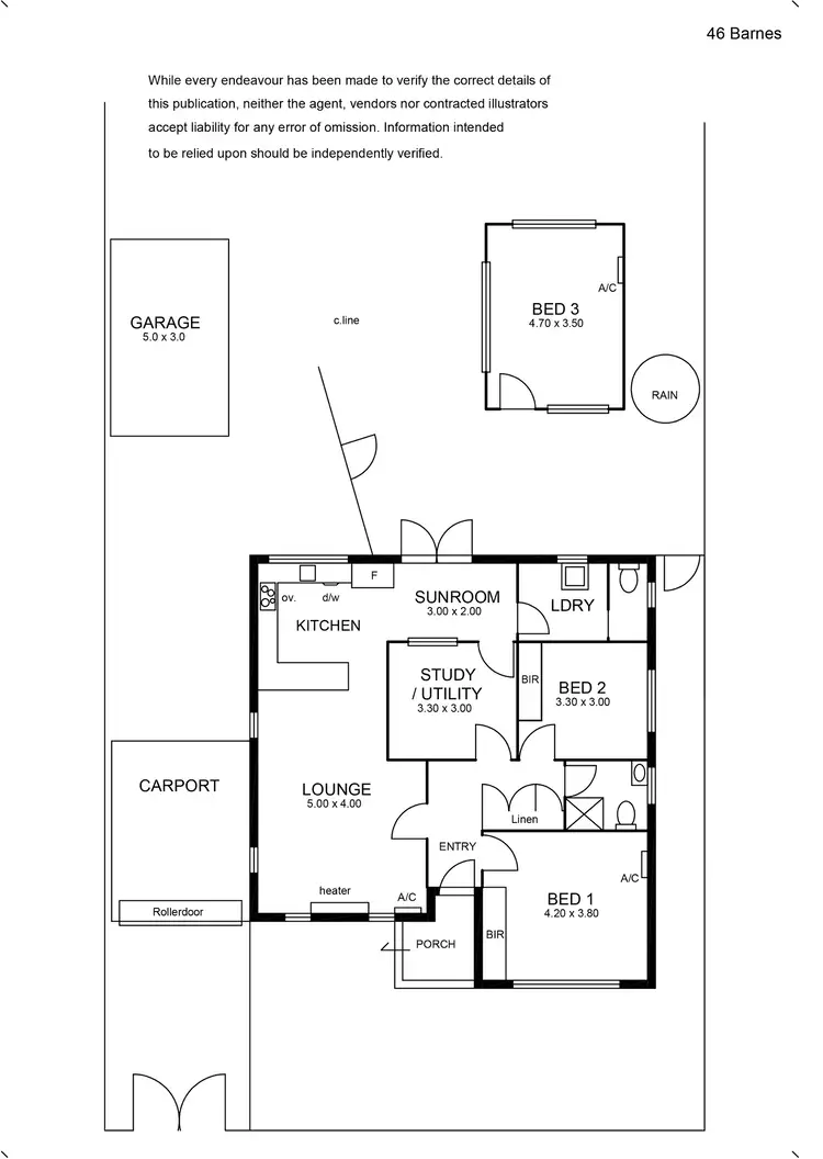 Floorplan of Homely house listing, 46 Barnes Avenue, Magill SA 5072