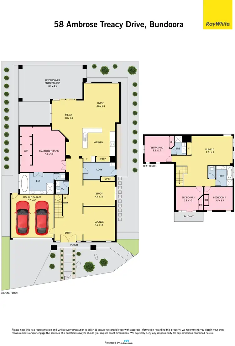 Floorplan of Homely house listing, 58 Ambrose Treacy Drive, Bundoora VIC 3083