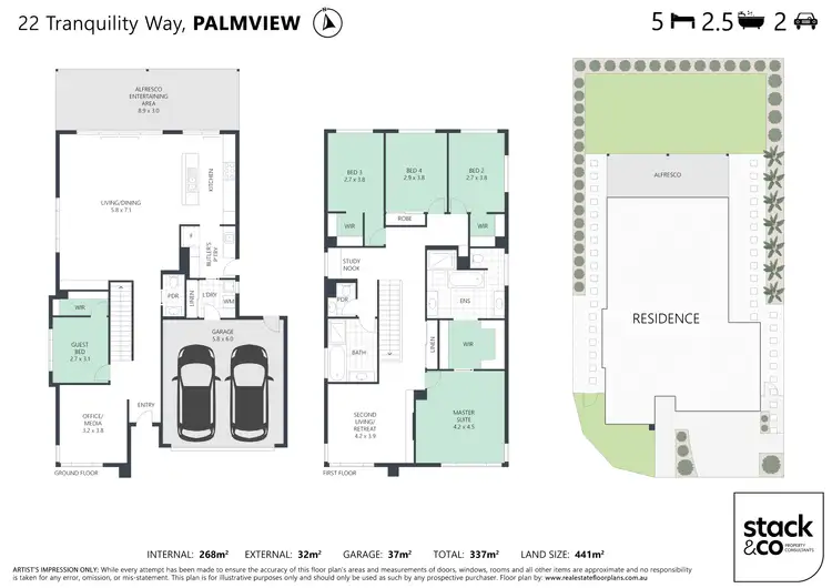 Floorplan of Homely house listing, 22 Tranquility Way, Palmview QLD 4553