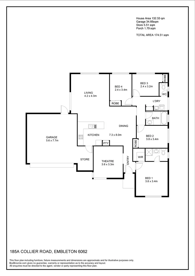 Floorplan of Homely house listing, 185A Collier Road, Embleton WA 6062