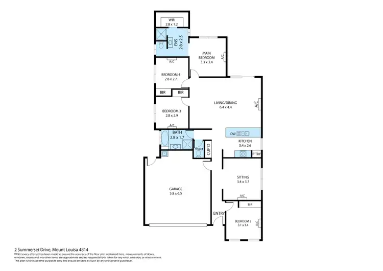 Floorplan of Homely house listing, 2 Summerset Drive, Mount Louisa QLD 4814