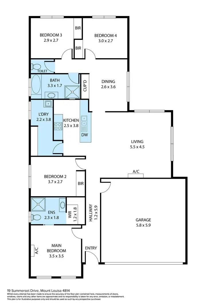 Floorplan of Homely house listing, 19 Summerset Drive, Mount Louisa QLD 4814