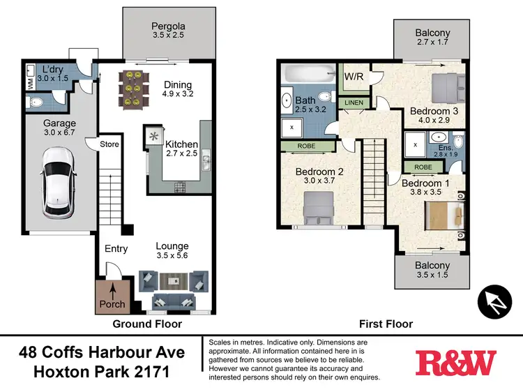 Floorplan of Homely townhouse listing, 48 Coffs Harbour Avenue, Hoxton Park NSW 2171