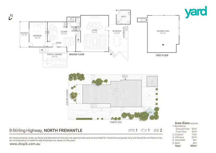 Floorplan of Homely house listing, 9 Stirling HIghway, North Fremantle WA 6159