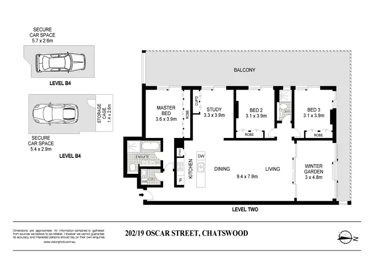 Floorplan of Homely apartment listing, 202/19 Oscar Street, Chatswood NSW 2067
