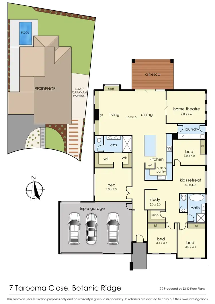 Floorplan of Homely house listing, 7 Tarooma Close, Botanic Ridge VIC 3977