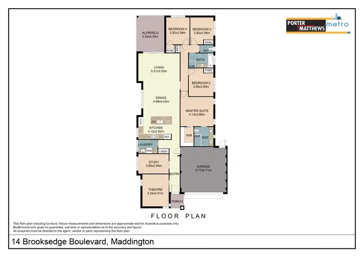 Floorplan of Homely house listing, 14 Brooksedge Boulevard, Maddington WA 6109