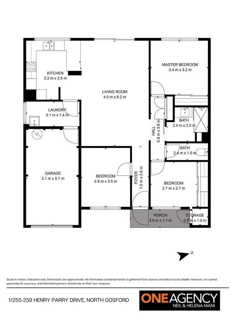 Floorplan of Homely apartment listing, 1/255-257 Henry Parry Drive, North Gosford NSW 2250