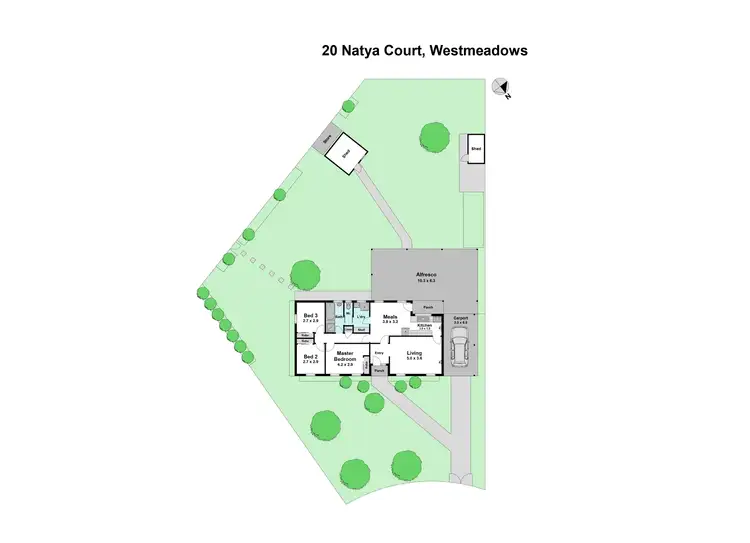 Floorplan of Homely house listing, 20 Natya Court, Westmeadows VIC 3049