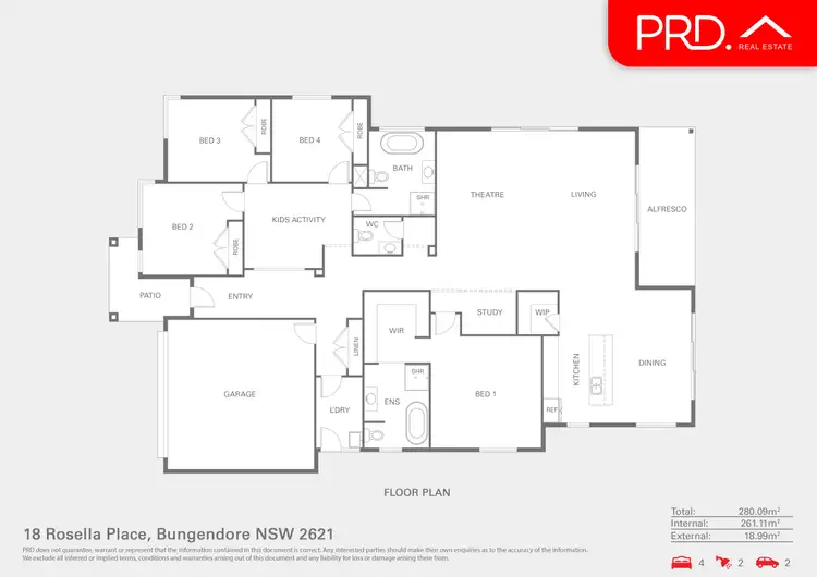 Floorplan of Homely house listing, 18 Rosella Place, Bungendore NSW 2621