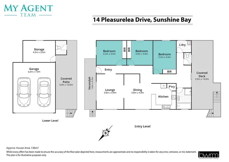Floorplan of Homely house listing, 14 Pleasurelea Drive, Sunshine Bay NSW 2536
