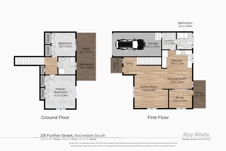 Floorplan of Homely townhouse listing, 2/5 Further Street, Rochedale South QLD 4123
