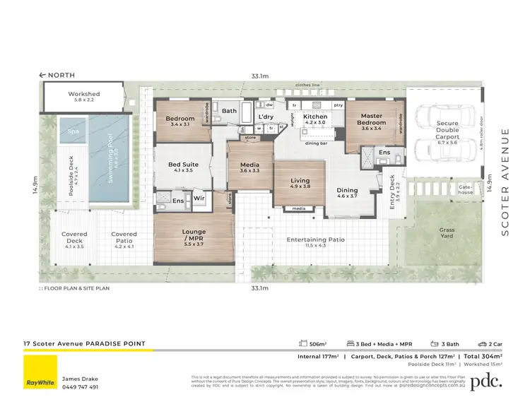 Floorplan of Homely house listing, 17 Scoter Avenue, Paradise Point QLD 4216