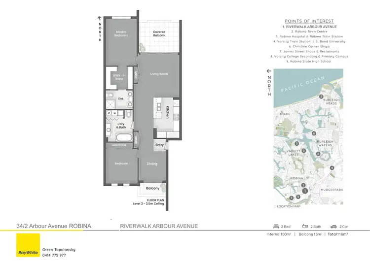 Floorplan of Homely apartment listing, 34/2 Arbour Avenue, Robina QLD 4226