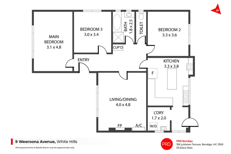 Floorplan of Homely house listing, 9 Weeroona Avenue, North Bendigo VIC 3550