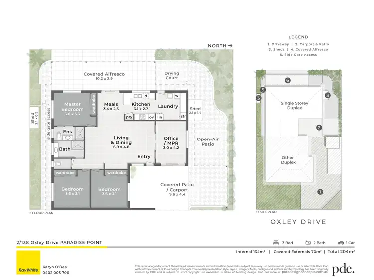 Floorplan of Homely semi-detached listing, 2/138 Oxley Drive, Paradise Point QLD 4216