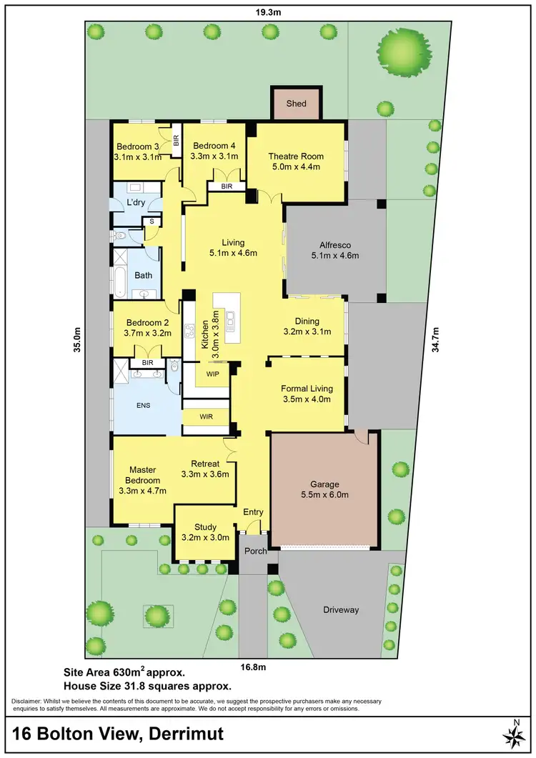 Floorplan of Homely house listing, 16 Bolton View, Derrimut VIC 3026