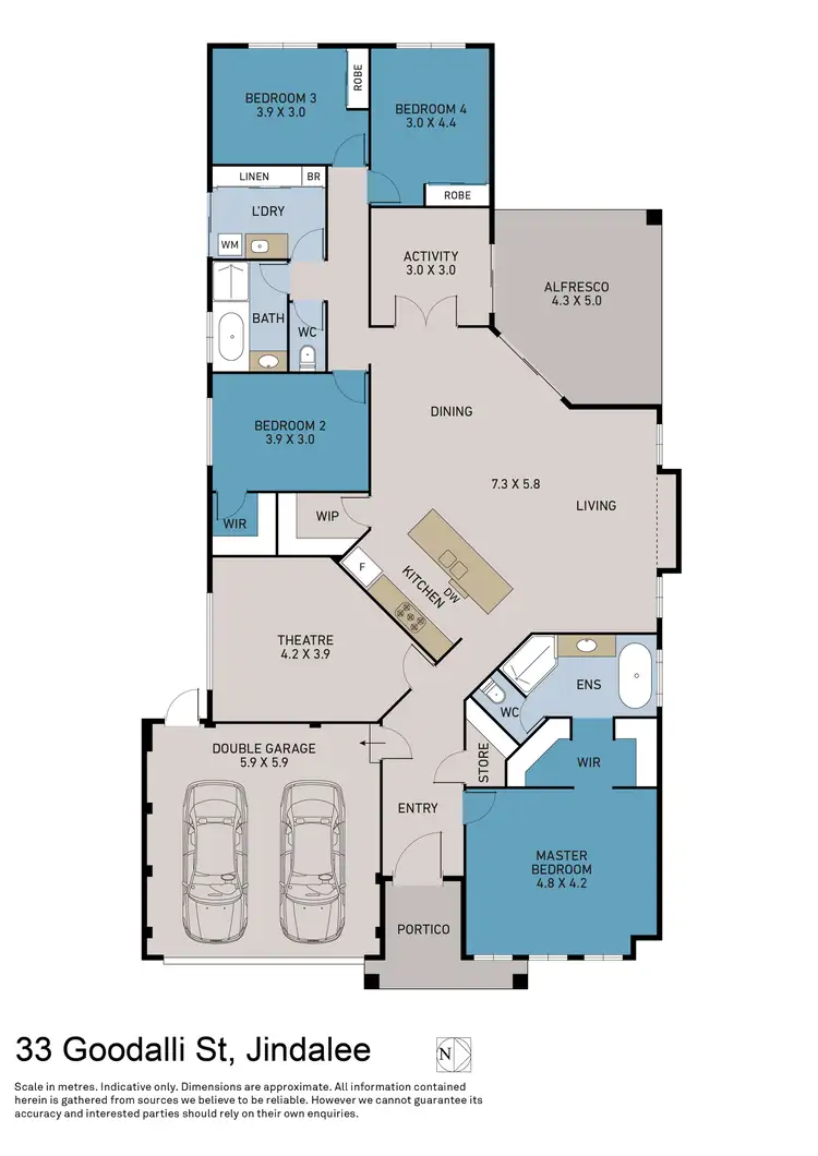 Floorplan of Homely house listing, 33 Goodalli Street, Jindalee WA 6036