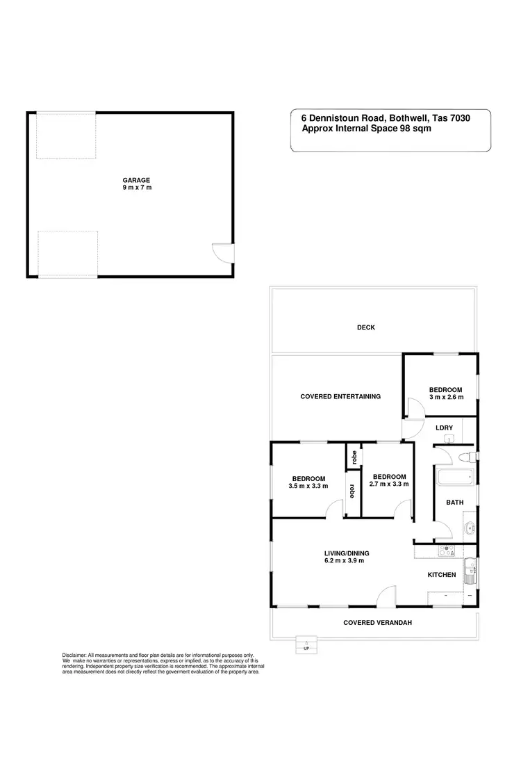 Floorplan of Homely house listing, 6 Dennistoun Road, Bothwell TAS 7030