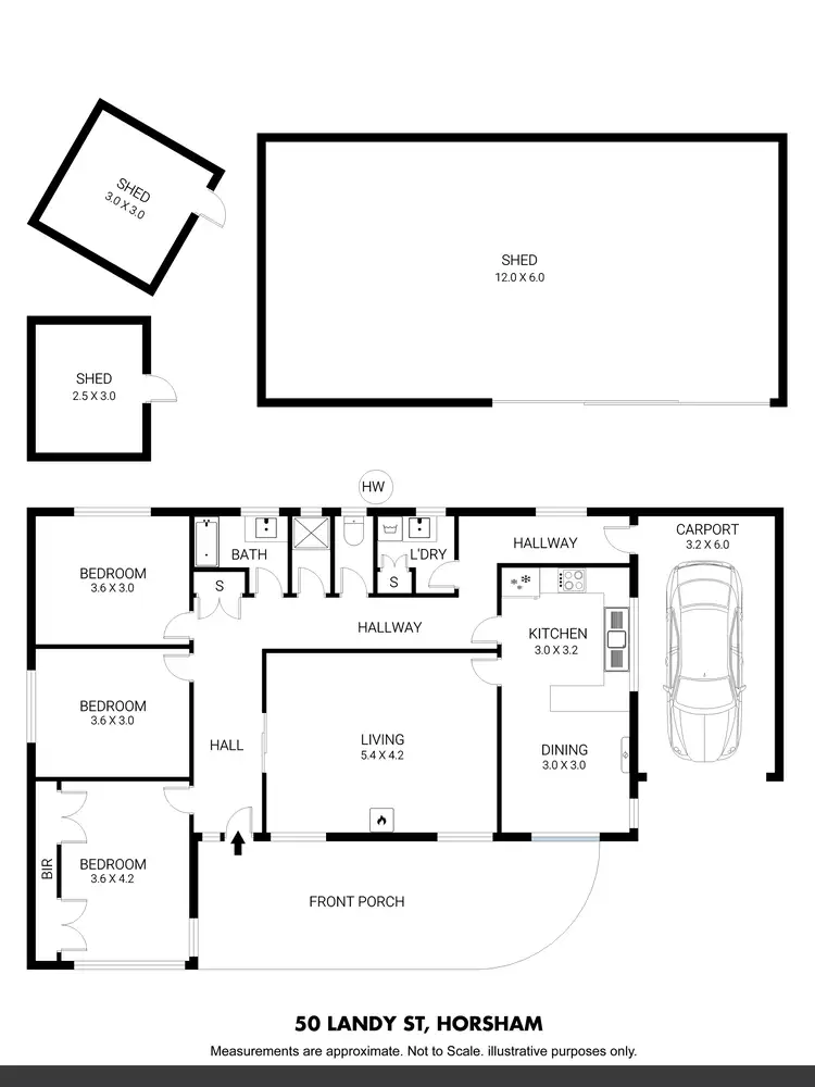 Floorplan of Homely house listing, 50 Landy Street, Horsham VIC 3400