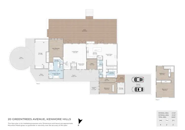 Floorplan of Homely house listing, 20 Greentrees Avenue, Kenmore Hills QLD 4069