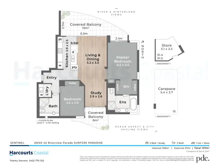 Floorplan of Homely apartment listing, 20/40-42 Riverview Parade, Surfers Paradise QLD 4217
