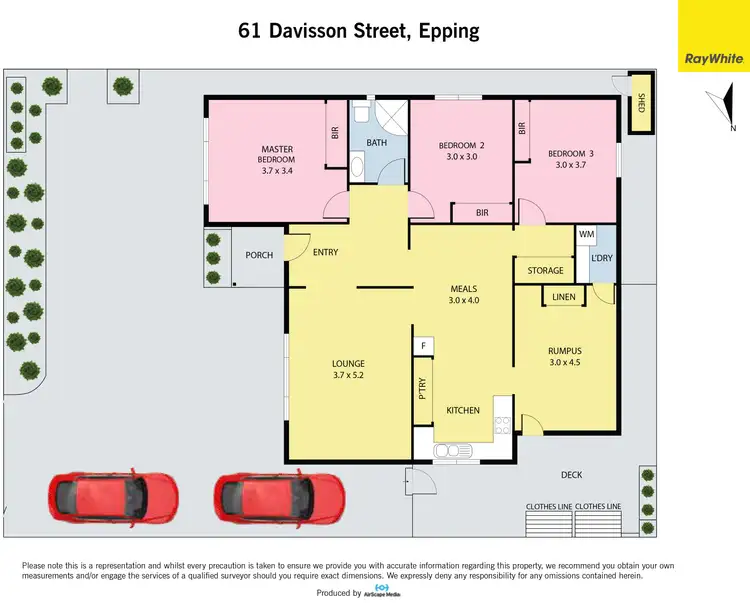 Floorplan of Homely house listing, 61 Davisson Street, Epping VIC 3076