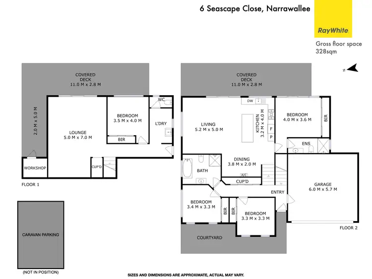 Floorplan of Homely house listing, 6 Seascape Close, Narrawallee NSW 2539