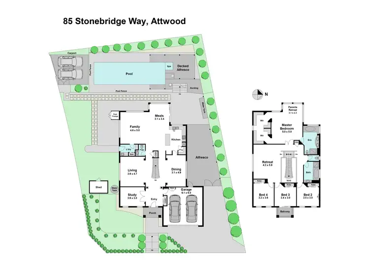 Floorplan of Homely house listing, 85 Stonebridge Way, Attwood VIC 3049
