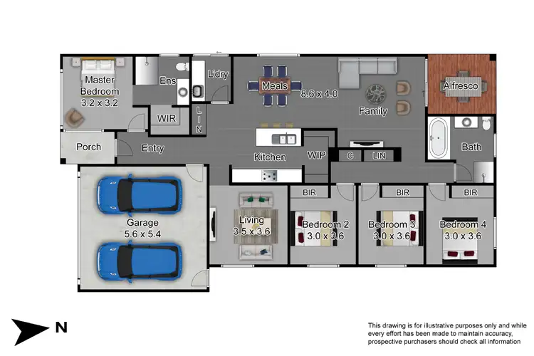 Floorplan of Homely house listing, 6 Gardenia Drive, Beaconsfield VIC 3807