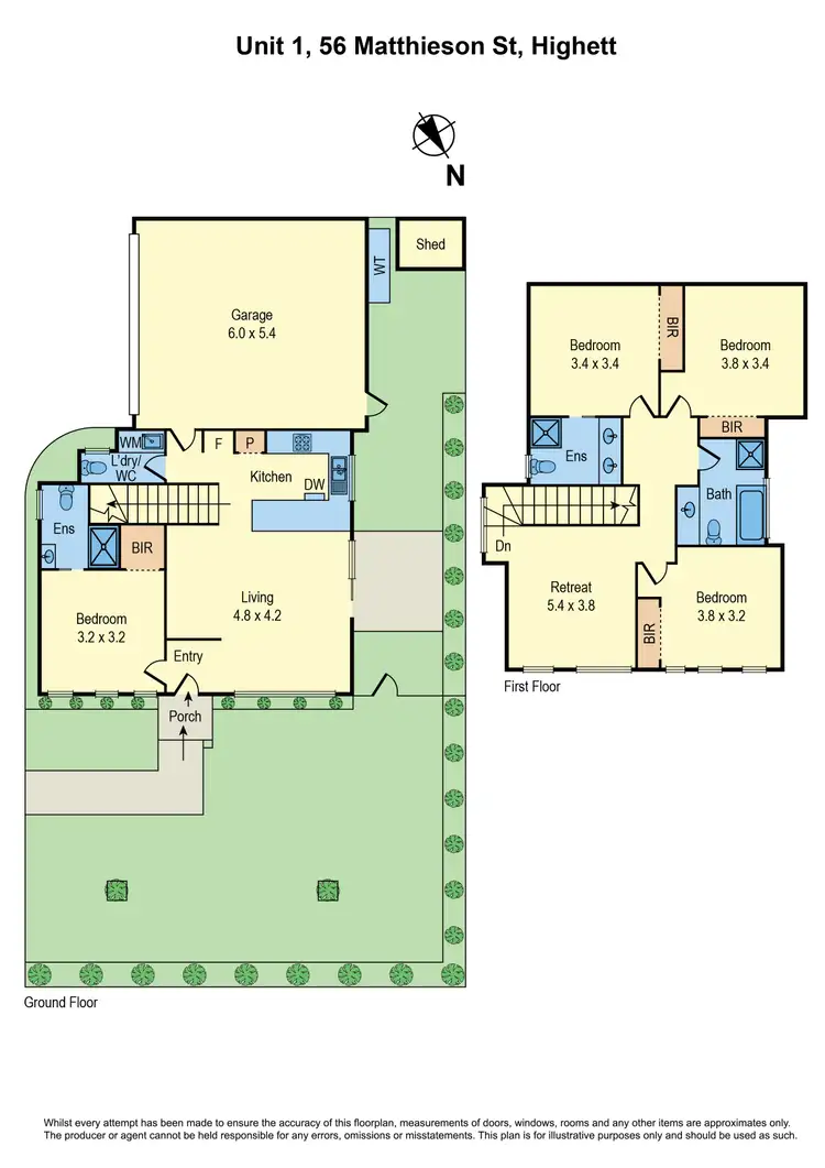 Floorplan of Homely townhouse listing, 1/56 Matthieson Street, Highett VIC 3190