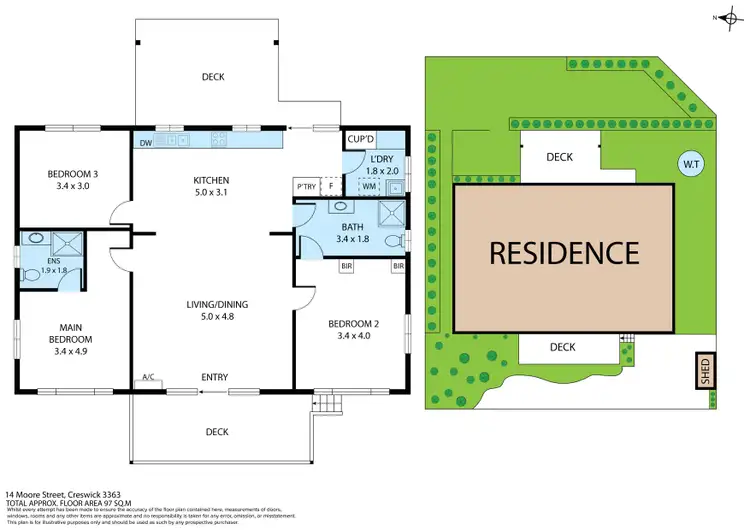 Floorplan of Homely house listing, 14 Moore Street, Creswick VIC 3363
