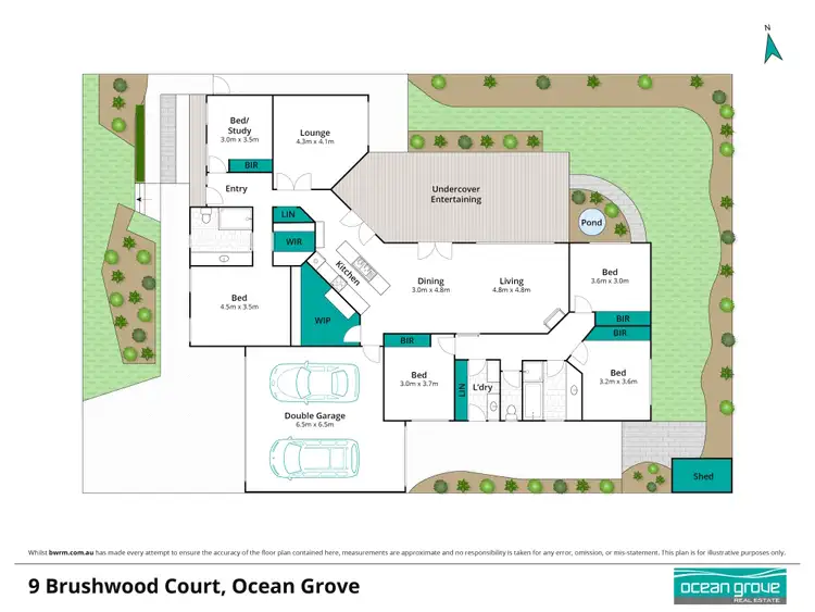 Floorplan of Homely house listing, 9 Brushwood Court, Ocean Grove VIC 3226