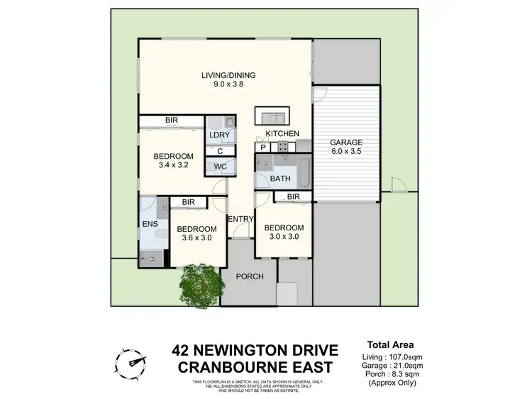 Floorplan of Homely house listing, 42 Newington Drive, Cranbourne East VIC 3977