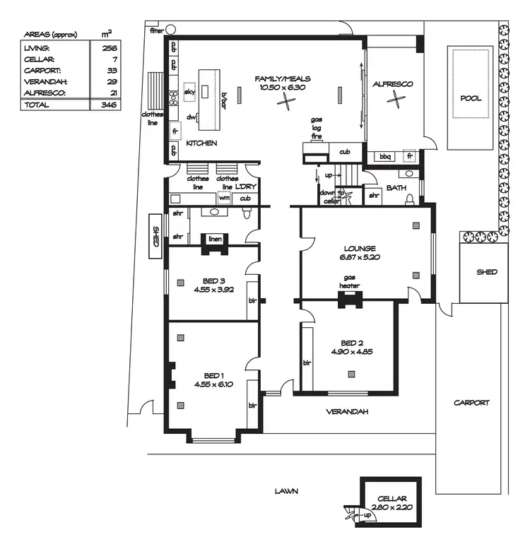 Floorplan of Homely house listing, 33 Queen Street, Alberton SA 5014