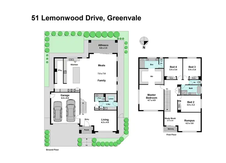 Floorplan of Homely house listing, 51 Lemonwood Drive, Greenvale VIC 3059