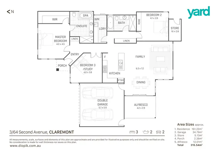 Floorplan of Homely house listing, 3/64 Second Avenue, Claremont WA 6010