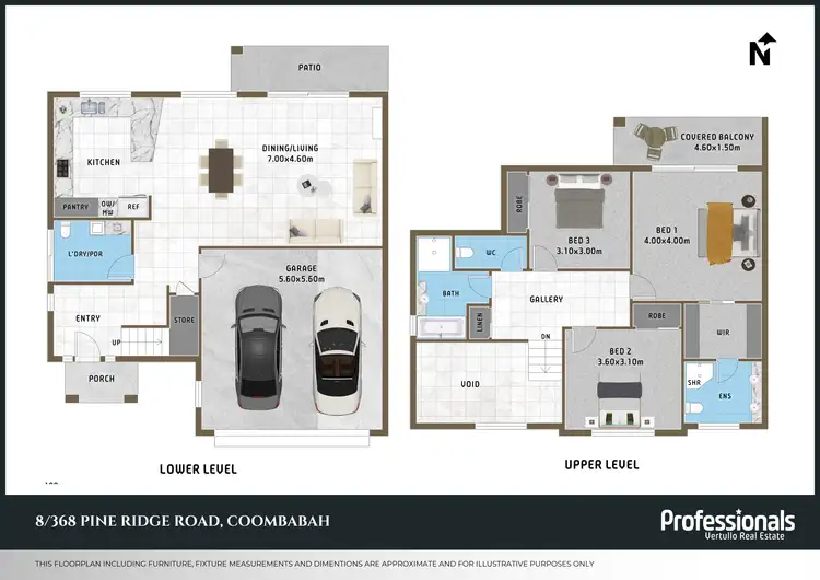 Floorplan of Homely townhouse listing, 8/368 Pine Ridge Road, Coombabah QLD 4216