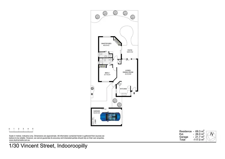 Floorplan of Homely unit listing, 1/30 Vincent Street, Indooroopilly QLD 4068