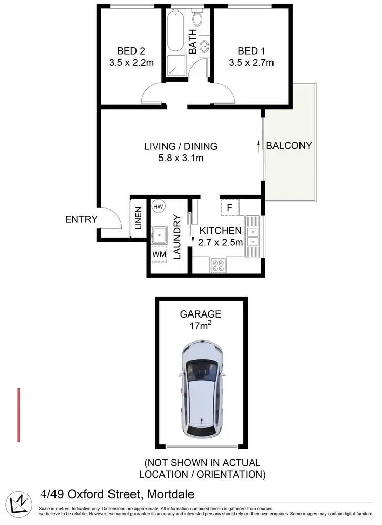 Floorplan of Homely unit listing, 4/49 Oxford Street, Mortdale NSW 2223