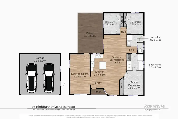 Floorplan of Homely house listing, 36 Highbury Drive, Crestmead QLD 4132