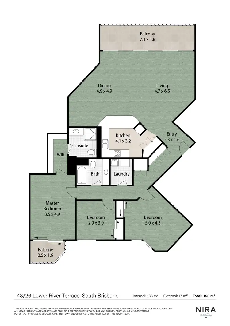 Floorplan of Homely unit listing, 48/26 Lower River Terrace, South Brisbane QLD 4101