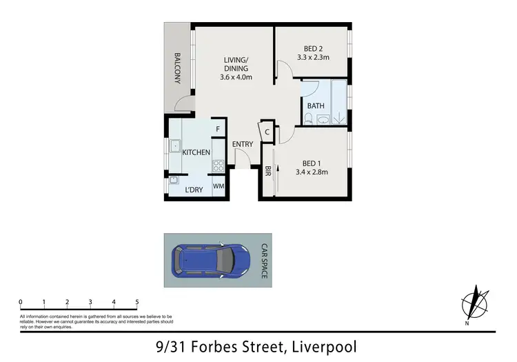Floorplan of Homely apartment listing, 9/31 Forbes Street, Liverpool NSW 2170