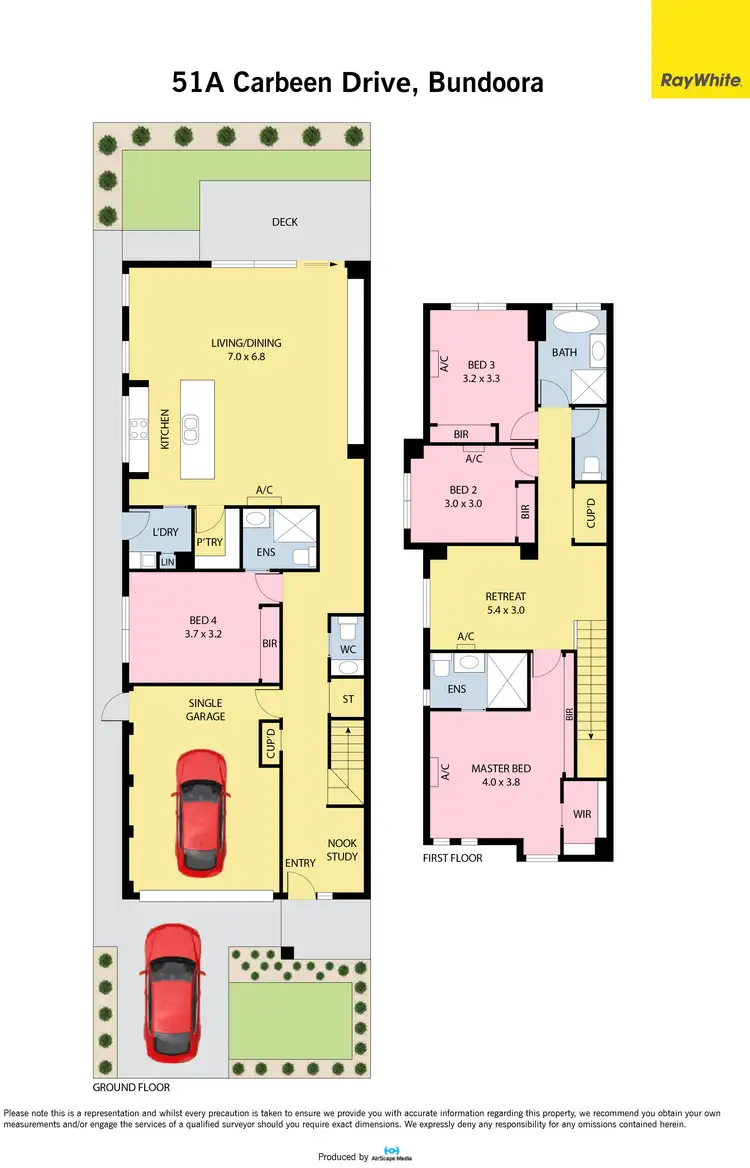 Floorplan of Homely townhouse listing, 51A Carbeen Drive, Bundoora VIC 3083