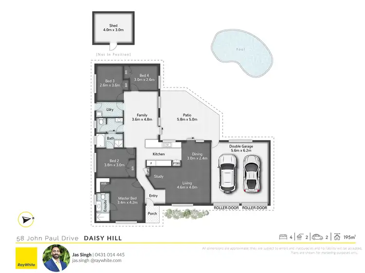 Floorplan of Homely house listing, 58 John Paul Drive, Daisy Hill QLD 4127