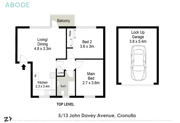 Floorplan of Homely apartment listing, 5/13 John Davey Avenue, Cronulla NSW 2230