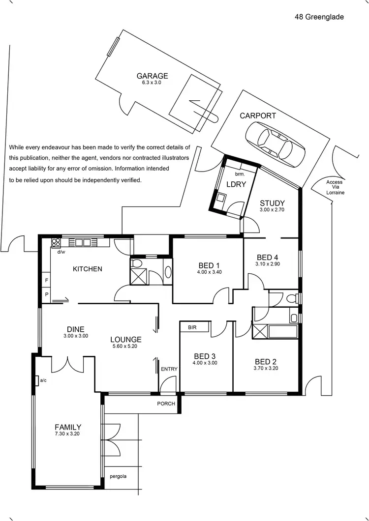 Floorplan of Homely house listing, 48 Greenglade Drive, Paradise SA 5075